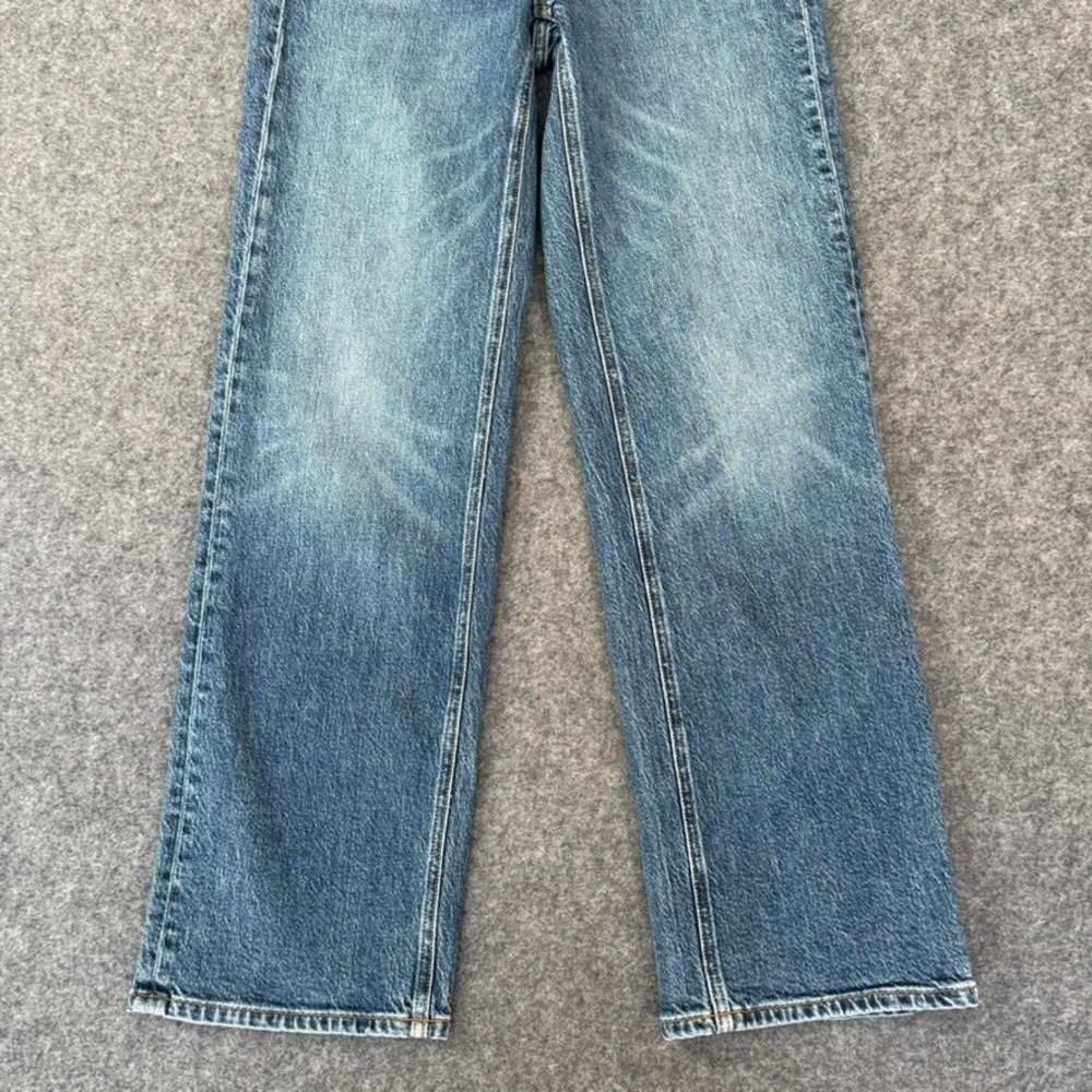 AYR The Secret Sauce Wide Leg Jeans Blue Medium Wash High Rise Made in LA 25S - Picture 3 of 12